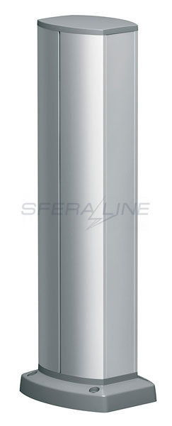 Мини-колонна 2-сторонняя 430 мм на 12 постов 45х45 для подключения из-под пола OptiLine 45, анодированный алюминий